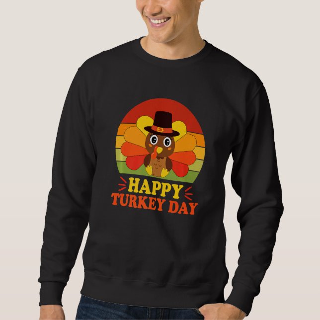 Sudadera Feliz Día de Turquía bebé de Acción de Gracias, ni (Anverso)