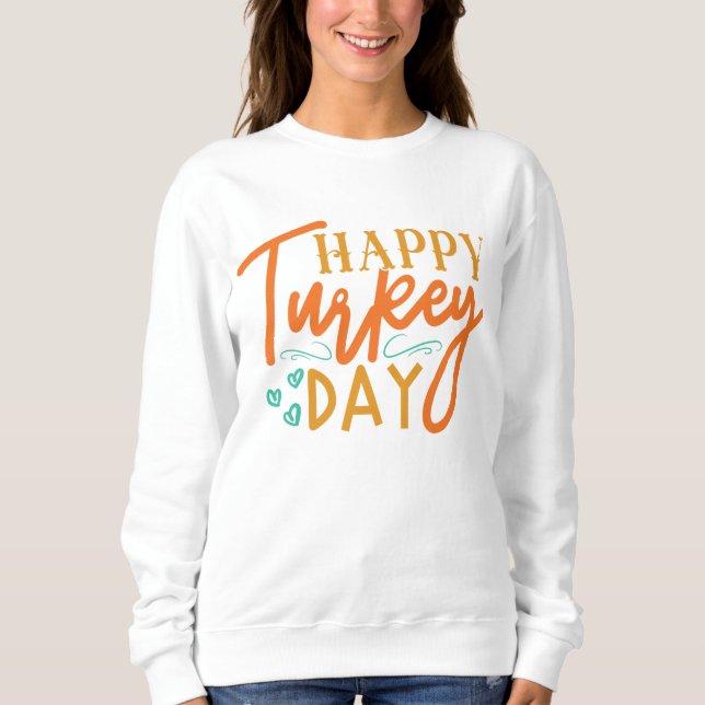 SUDADERA FELIZ DÍA DE TURQUÍA GRACIAS (Anverso)
