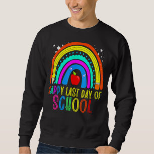 Sudadera Feliz Día Del Colegio Cute Boho Leopardo Arcoiris