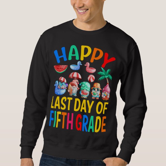 Sudadera Feliz Día Del Estudiante De Quinto Grado Gnom (Anverso)