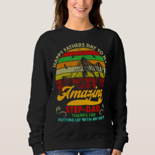 Sudadera Feliz día del padre a mi asombroso paso papá retro