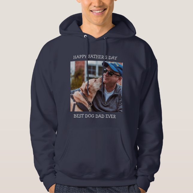 Sudadera Feliz Día del Padre, mejor foto del Personalizado  (Anverso)