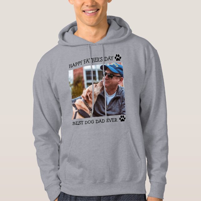 Sudadera Feliz Día del Padre, mejor foto del Personalizado  (Anverso)
