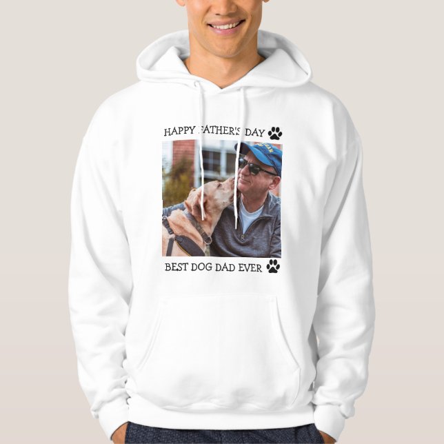 Sudadera Feliz Día del Padre, mejor foto del Personalizado  (Anverso)