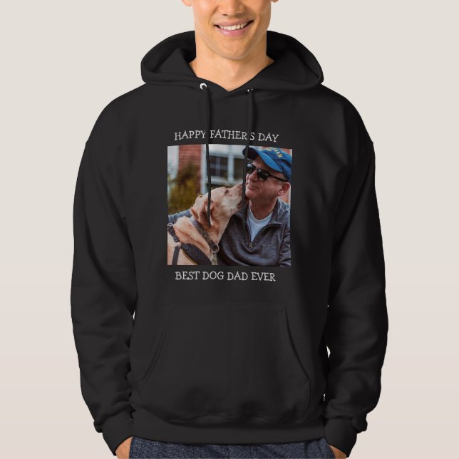 Sudadera Feliz Día del Padre mejor perro papá Personalizado (Anverso)