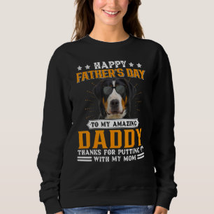 Sudadera Feliz Día del Padre, papá de perro de montaña suiz