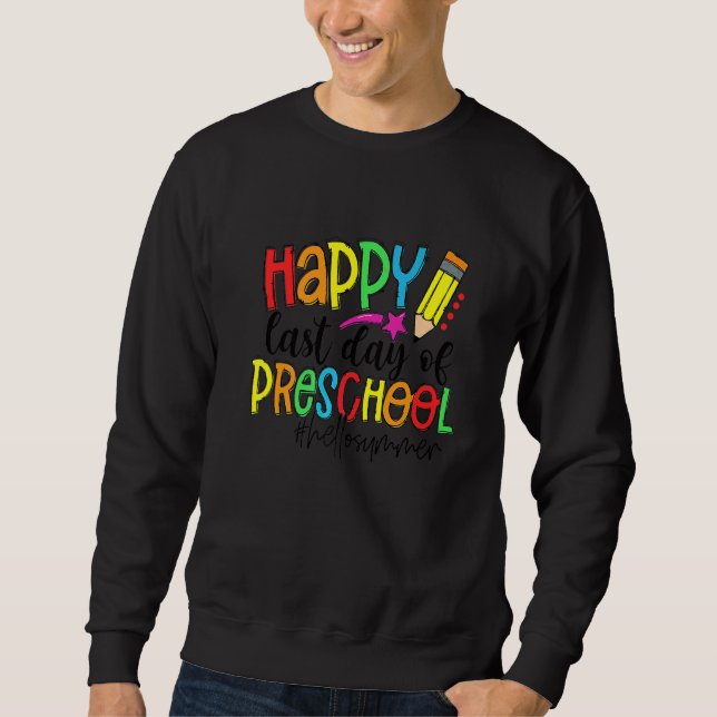 Sudadera Feliz Día Del Preescolar Hola Maestro De Verano K (Anverso)