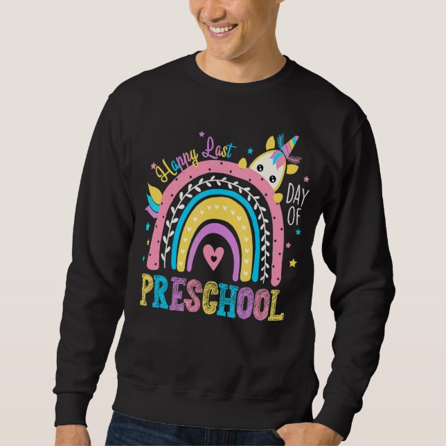 Sudadera Feliz Día Del Profesor De Preescolar Rainb (Anverso)