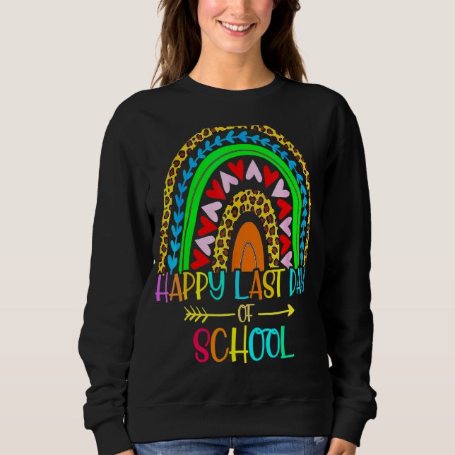 Sudadera Feliz Día Del Profesor Escolar Graduación Arcoiris (Anverso)