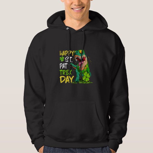 Sudadera Feliz Día del Rex de St Pat Niños Dino Saint Patri (Anverso)
