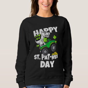 Sudadera Feliz Día del Rex St Pat T Dinosaurus Cute San Pat