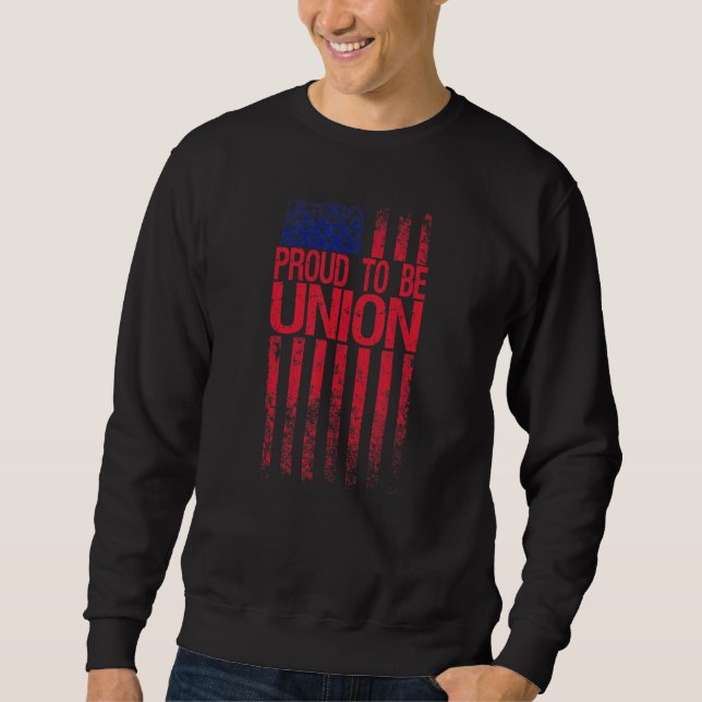 Sudadera Feliz Día del Trabajo orgulloso de ser sindicalist (Anverso)