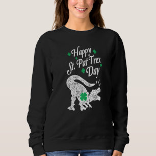 Sudadera Feliz Día del Trébol de St Pat Dino St Patricks Da