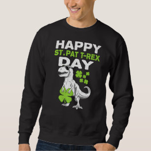 Sudadera Feliz Día del Trébol de St Pat Dino St Patricks Da