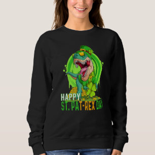 Sudadera Feliz Día del Trébol de St Pat Dino St Patricks Da