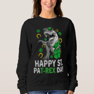 Sudadera Feliz Día del Trébol de St Pat Dino St Patricks Da