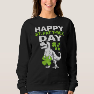 Sudadera Feliz Día del Trébol de St Pat Dino St Patricks Da