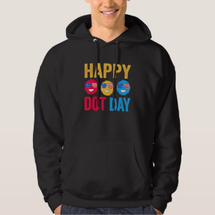 Sudadera Feliz Día Internacional del Punto Colorido Lunares