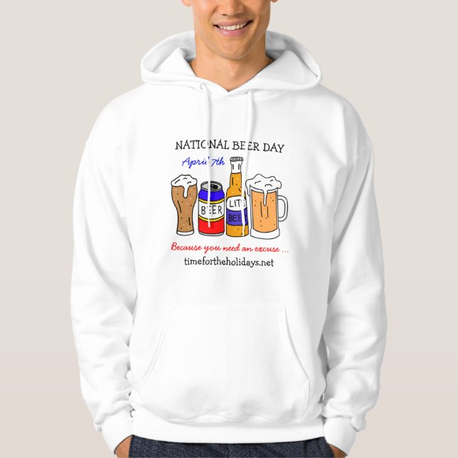 Sudadera Feliz Día Nacional de la Cerveza - 7 de abril (Anverso)