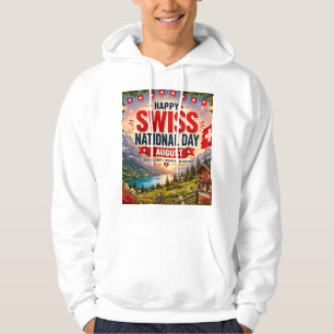 Sudadera Feliz Día Nacional de Suiza