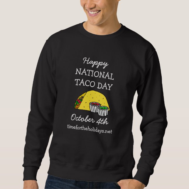 Sudadera Feliz Día Nacional del Taco, divertida fiesta por  (Anverso)