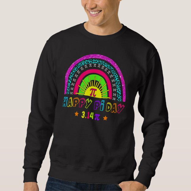 Sudadera Feliz Día Pi Mathemic Math Teacher Leoparlain (Anverso)