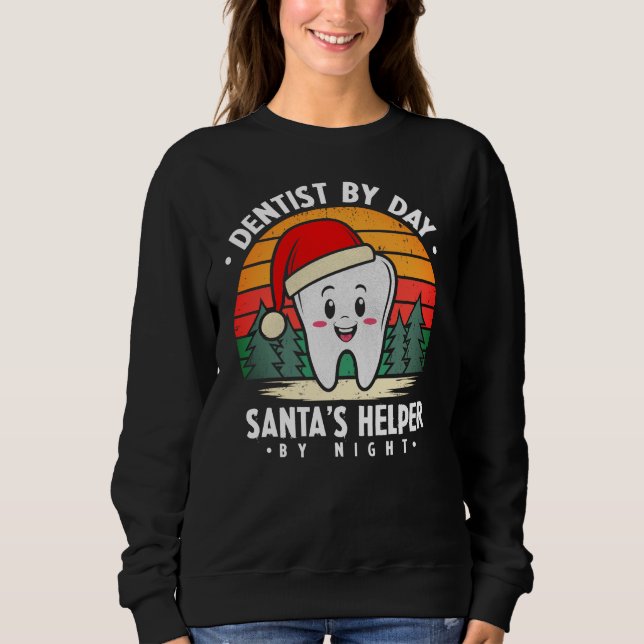 Sudadera ¡Feliz diente en un sombrero de Santa! (Anverso)
