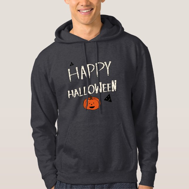 Sudadera Feliz diseño de calabaza de Halloween (Anverso)