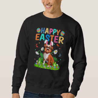 Sudadera Feliz Domingo de Pascua de Bulldog divertido de hu