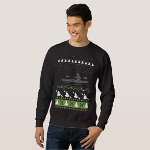 Sudadera Feliz dulce Navidad Kayaking Ugly Kayak