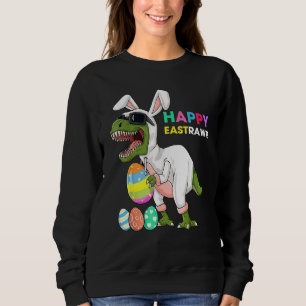 Sudadera Feliz Eastrawar T Rex Easter Bunny Dinosaur Eggs B