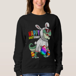 Sudadera Feliz Eastrawar T Rex Easter Bunny Dinosaur Eggs B