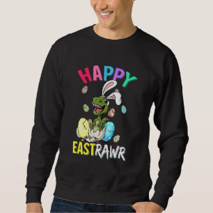 Sudadera Feliz Eastrawar T Rex Easter Bunny Dinosaur Eggs B