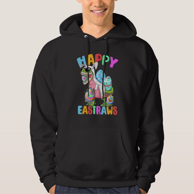 Sudadera Feliz Eastrawr T Rex Dinosaur Easter Bunny Ears Eg (Anverso)