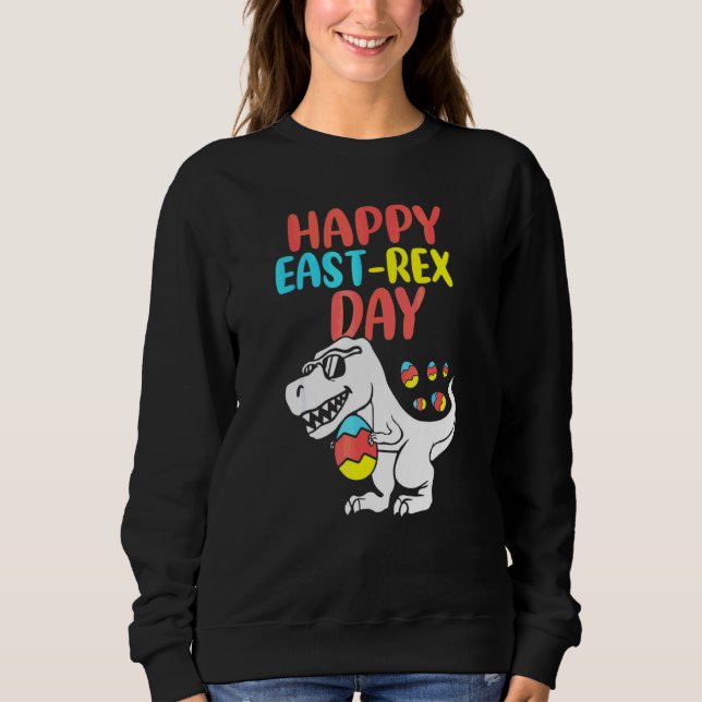 Sudadera Feliz Eastrawr Trex Dinosaur Niños Pequeños Eas (Anverso)