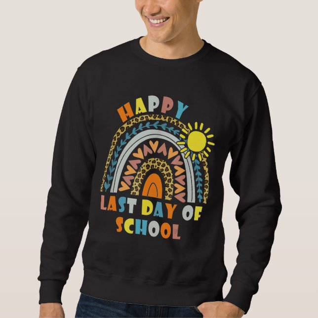 Sudadera Feliz El Último Día De La Escuela Estudiantil Boho (Anverso)