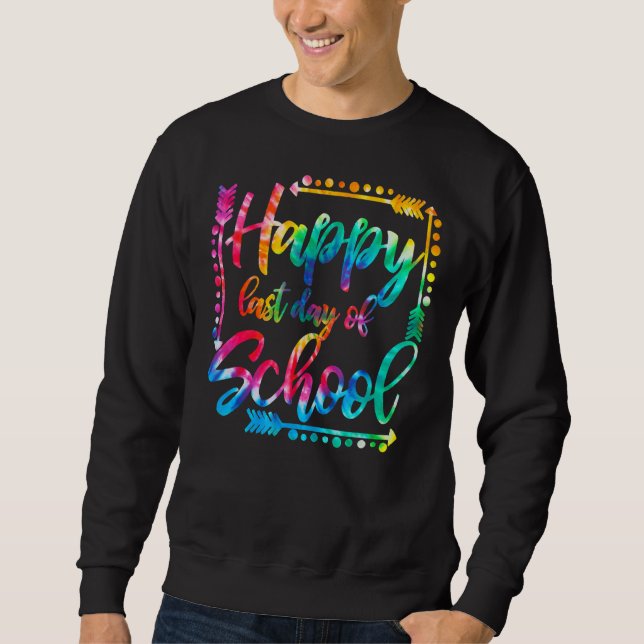 Sudadera Feliz El Último Día Del Grado Estudiantil De Profe (Anverso)