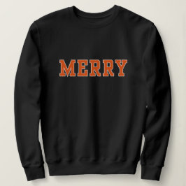 Sudadera Feliz en Naranja, Navidades de estilo universitari