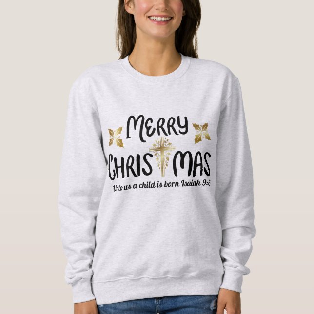 Sudadera Feliz Escritura de Navidad (Anverso)