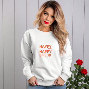 Sudadera Feliz esposa, vida feliz - Cita matrimonial divert