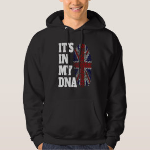 Sudadera Feliz Está En Mi ADN Bandera Inglaterra Reino Unid