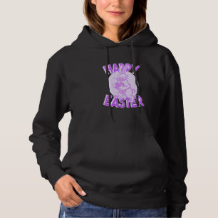 Sudadera Feliz Face Mask Conejo Pastel Purple