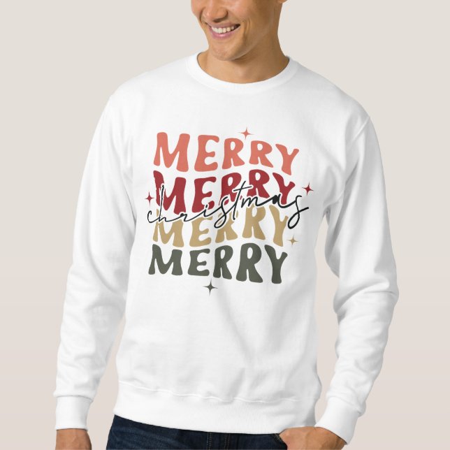 Sudadera Feliz Feliz Navidad Concurrencia de la Familia Swe (Anverso)