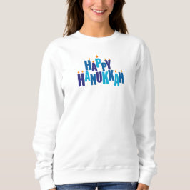 Sudadera Feliz feriado de las velas de Hanukkah