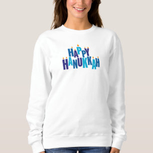 Sudadera Feliz feriado de las velas de Hanukkah