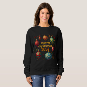 Sudadera Feliz Festival de Ornamentos de Navidad 2024