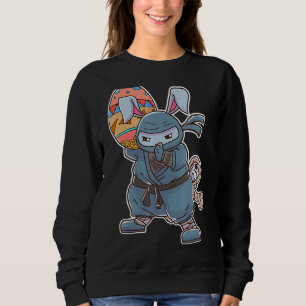 Sudadera Feliz fiesta de Pascua Bunny Ninja Egg Hung Seaso
