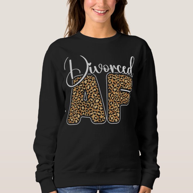 Sudadera Feliz Fiesta del divorcio Leopard Cheetah Divorcia (Anverso)