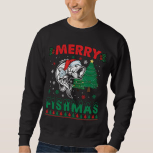 Sudadera Feliz Fishmas Pescador Papá Pescador Navidad