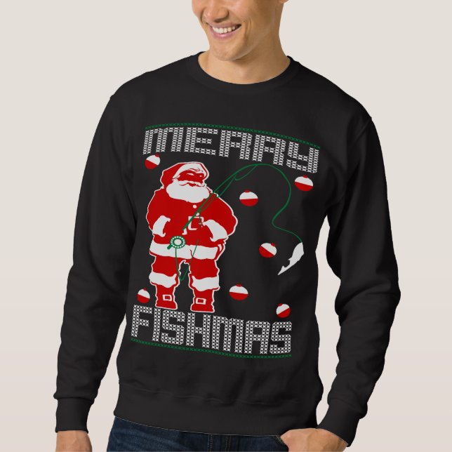Sudadera Feliz Fishmas Santa (Anverso)